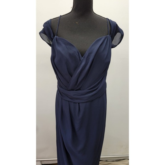 CITY CHIC NAVY BLUE ENTWINE MAXI DRESS - Picture 1 of 15